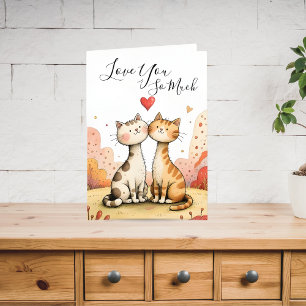 Valentinsgrußkarte für Katzen Feiertagskarte