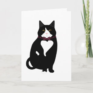 Valentinsgrußkarte mit Katze Karte