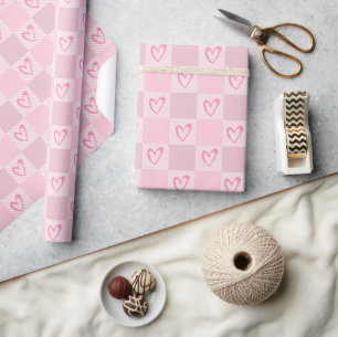 Valentinsherz-Muster-Wrap-Rolle Geschenkpapier