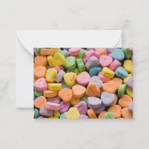 VALENTINSHERZEN AUS ZUCKER MITTEILUNGSKARTE