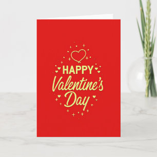 Valentinsherzen Gold Glitter Karte