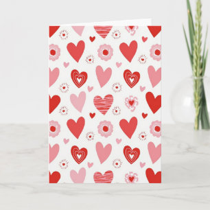 Valentinsherzen Musterkarte Karte