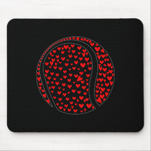 Valentinsherzen Süße Tennisspieler Form Matching Mousepad