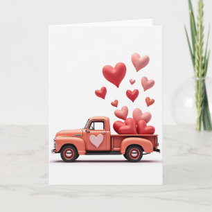 Valentinsherzen-Truck-Karte Karte