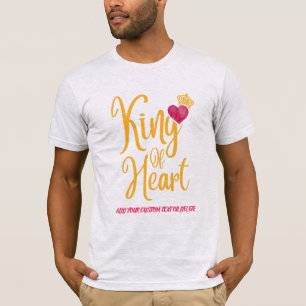 Valentinsjunge König der Herzen Liebespaar T-Shirt