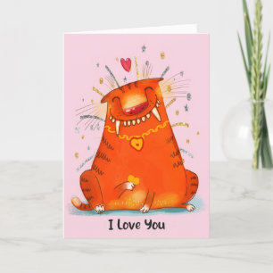Valentinskarte an Mama von Katze Dankeskarte