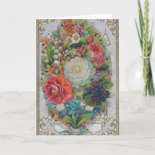 Valentinskarte aus der viktorianischen Ära, Blumen Karte