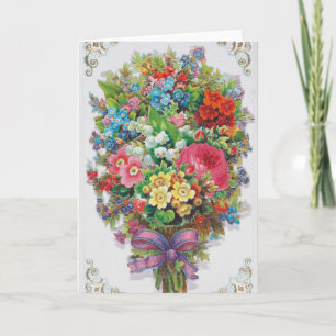 Valentinskarte aus der viktorianischen Ära, Blumen Karte