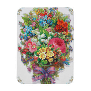 Valentinskarte aus der viktorianischen Ära, Blumen Magnet