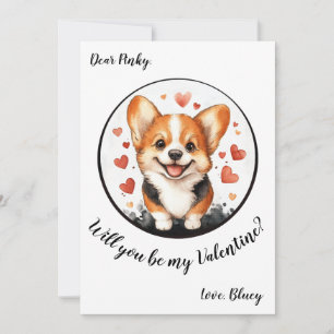 Valentinskarte Corgi Feiertagskarte