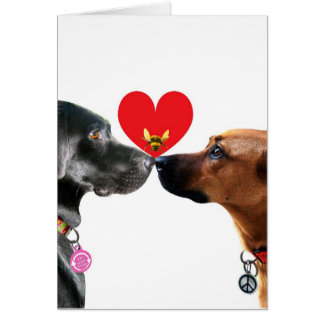 Valentinskarte für Welpenliebe