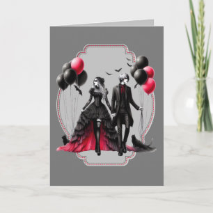 Valentinskarte Gothic Paar Gruß Ankündigung