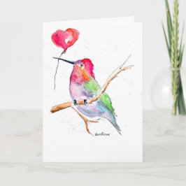 Valentinskarte "Humming bird in Liebe" Karte