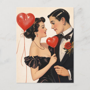 Valentinskarte im Vintage-Stil der 1930er Jahre – Postkarte