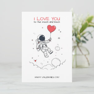 Valentinskarte - "Love You to the Moon" Feiertagskarte