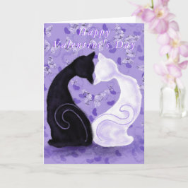 Valentinskarte mit Couple Cat Liebe Karte
