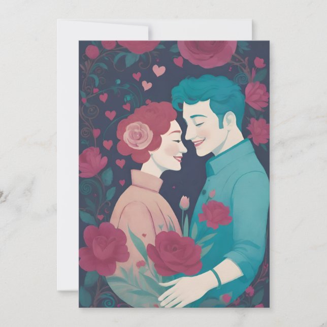 Valentinskarten Feiertagskarte (Vorderseite)