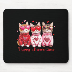 Valentinskatze Glückliches Meowentines Herz Valent Mousepad