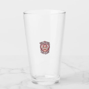 Valentinskatze Lustiges Katzenliebhaber-Design - V Glas