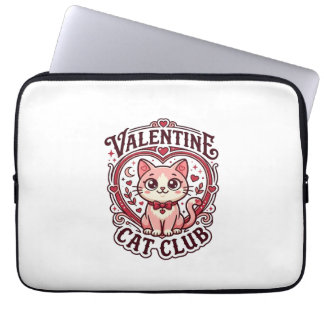 Valentinskatze Lustiges Katzenliebhaber-Design - V Laptopschutzhülle