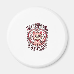 Valentinskatze Lustiges Katzenliebhaber-Design - V Magnet