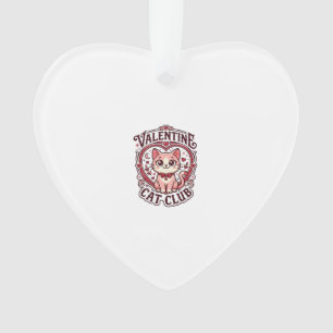 Valentinskatze Lustiges Katzenliebhaber-Design - V Ornament