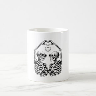 Valentinskolett-Paar - Gothic Romantisches Herz Kaffeetasse
