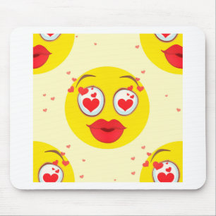Valentinskuss-Emoji Mousepad
