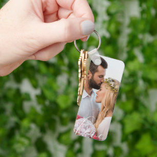 Valentinsliebes-Foto-Paar-Andenken Schlüsselanhänger