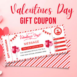 Valentinsmassage-Ticket-Geschenkgutschein, Einladung