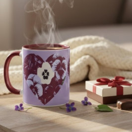 Valentinsmug "Veilchenherz" Tasse