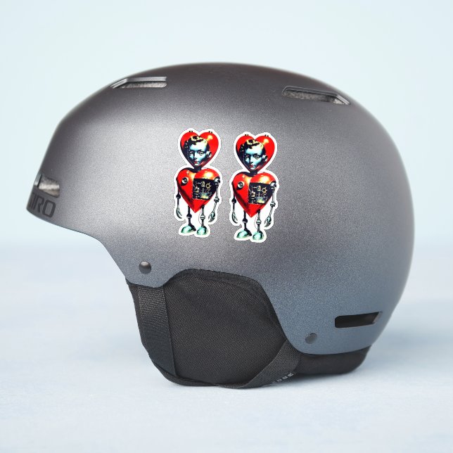 VALENTINSROBOTER AUFKLEBER (Helmseite)