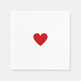 Valentinsrot Herz Serviette