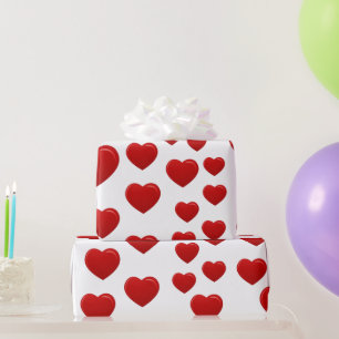 Valentinsrot-Herzen-Geschenkpapier – Romantisch Geschenkpapier