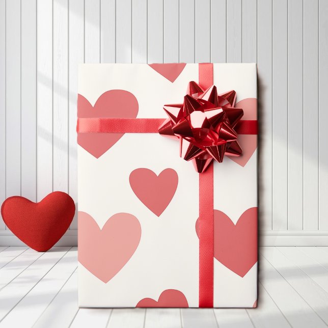 Valentinsrot-Herzmuster-Geschenkpapier Geschenkpapier (Von Creator hochgeladen)