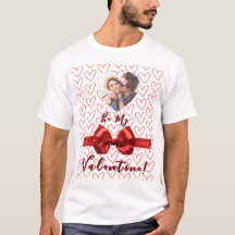 Valentinsrot & Rosa anpassbares Foto-T-Shirt