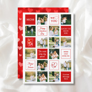 Valentinstag 14 Foto-Collage-Nachrichten für Mama Feiertagskarte