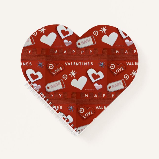 Valentinstag 1 (Herz-geformt) SpiralNotebook Notizbuch (Vorderseite)