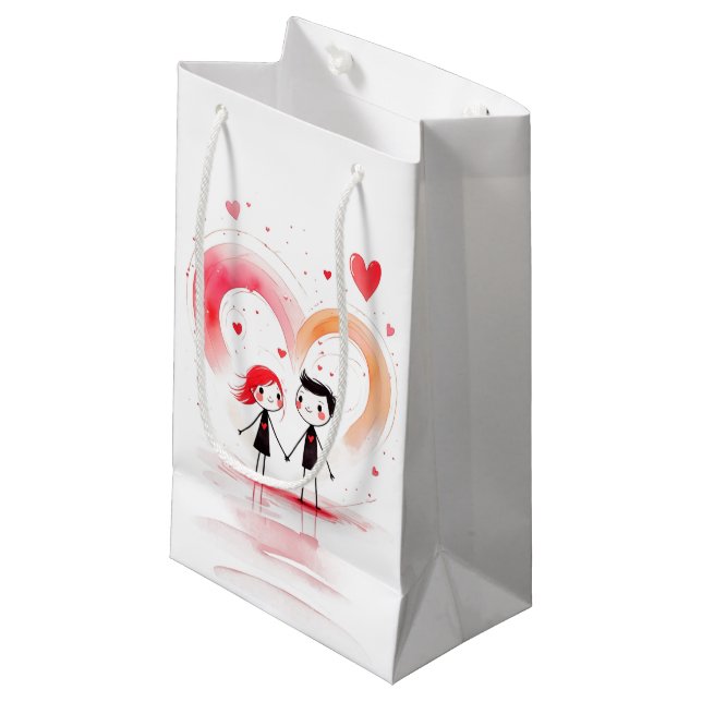 Valentinstag 2025 kleine geschenktüte (Vorderseite Schrägansicht)