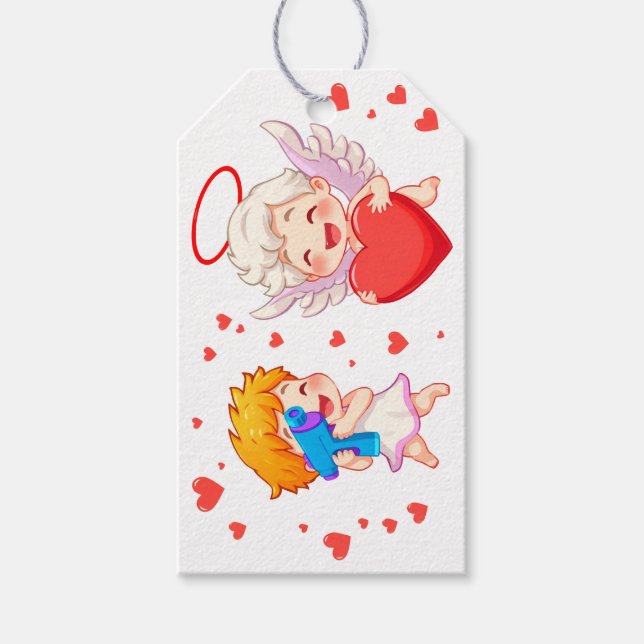 Valentinstag 2025: Niedliche und spielerische Enge Geschenkanhänger (Vorderseite)