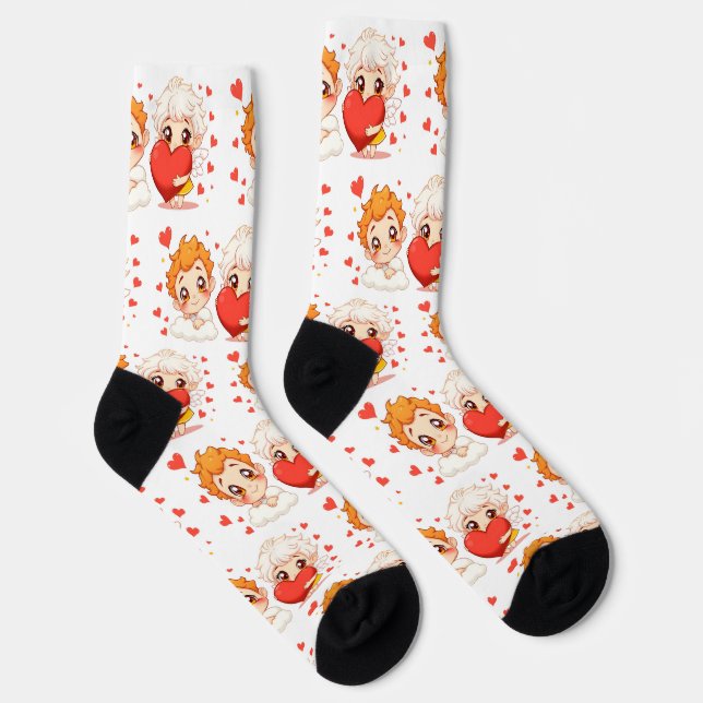 Valentinstag 2025: Niedliche und spielerische Enge Socken (Rechts)