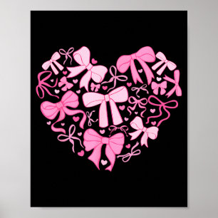 Valentinstag 2026 Herzen Coquette Schleife Frauen Poster