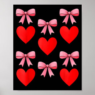 Valentinstag 2026 Herzen Coquette Schleife Frauen  Poster