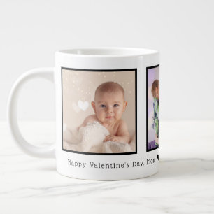 Valentinstag 3 Fotos Personalisiert Jumbo-Tasse