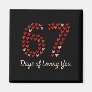 Valentinstag 67 Liebe Jubiläum Paar Sechs Sieben Magnet