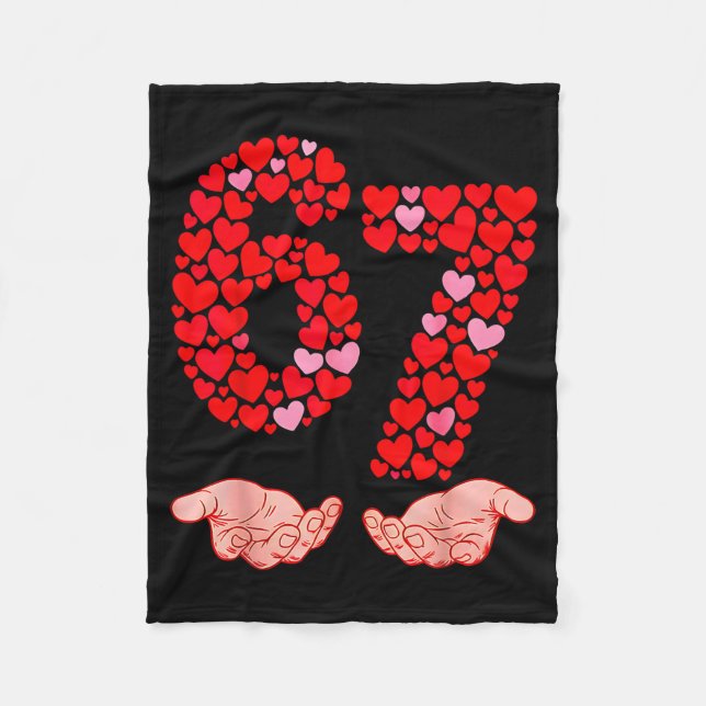 Valentinstag 67 Meme voller Herzen Lustig S Fleecedecke (Vorderseite)