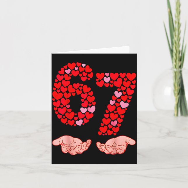 Valentinstag 67 Meme voller Herzen Lustig S Karte (Vorderseite)