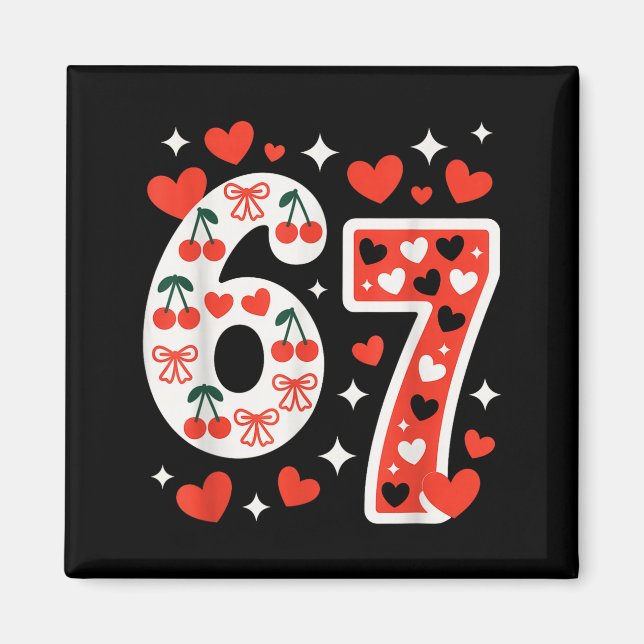 Valentinstag 67 Meme voller Herzen Lustig S Magnet (Vorne)
