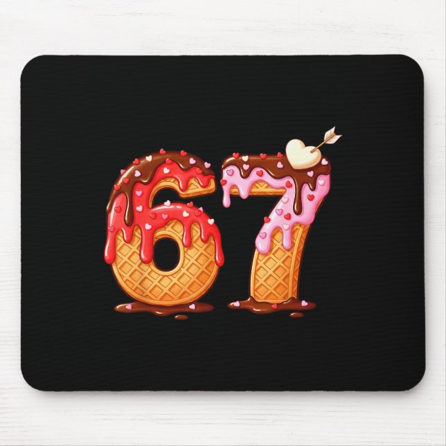 Valentinstag 67 Meme voller Herzen Lustig S Mousepad (Vorne)