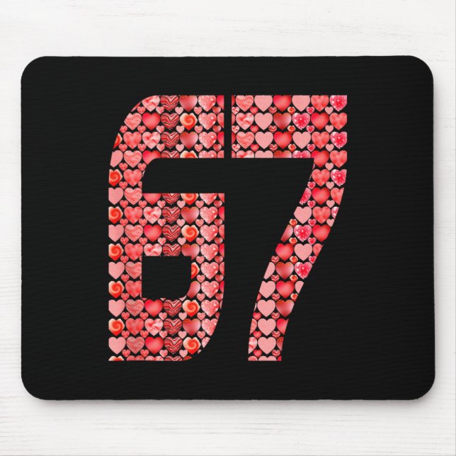 Valentinstag 67 Meme voller Herzen Lustig S Mousepad (Vorne)
